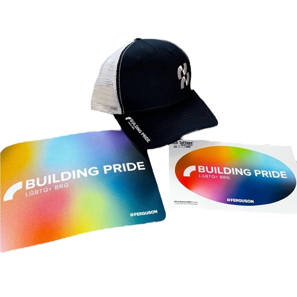 NEW Ferguson Pride Bundle Hat Mousepad Sticker Colorful Design Unisex One Size! - Picture 1 of 2